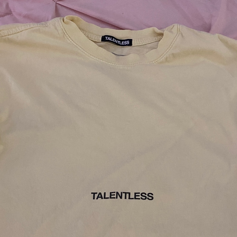 TALENTLESS Soft Yellow Crewneck Top